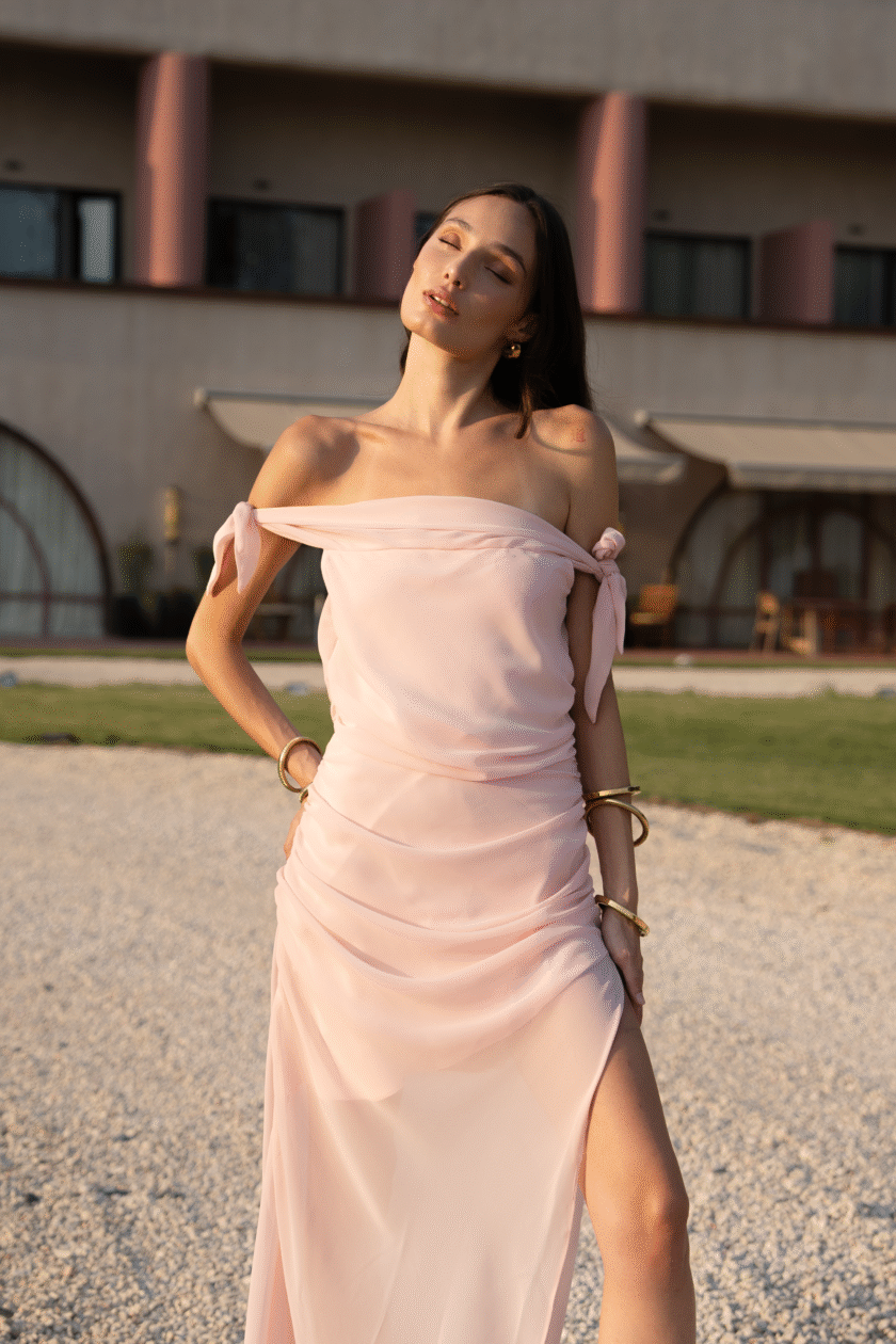 Vionne Soft Pink Dress - Image 2