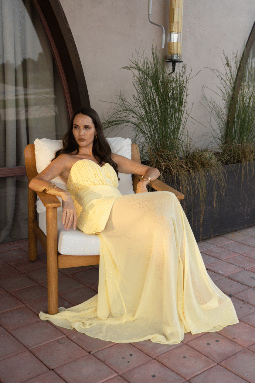 Lilou Butter Yellow Dress - Image 4