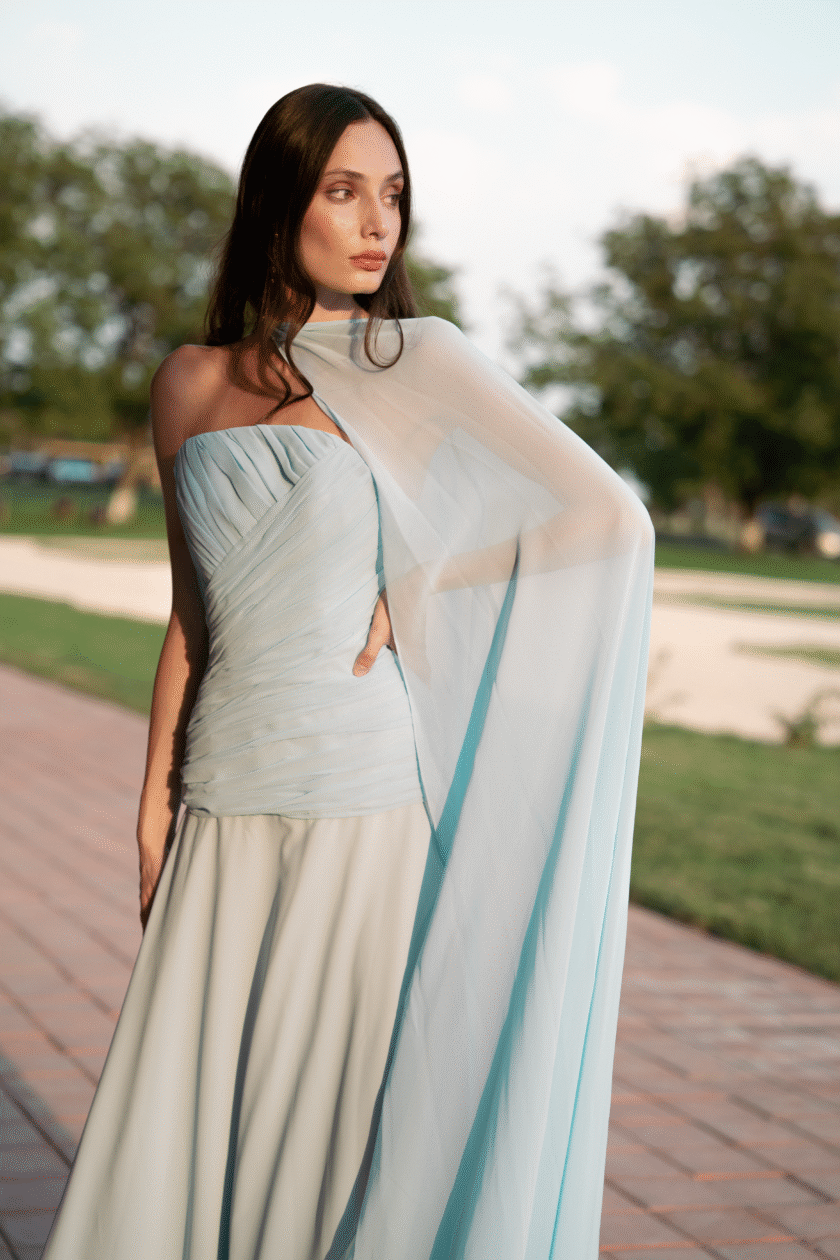 Grace Sky Blue Dress - Image 6
