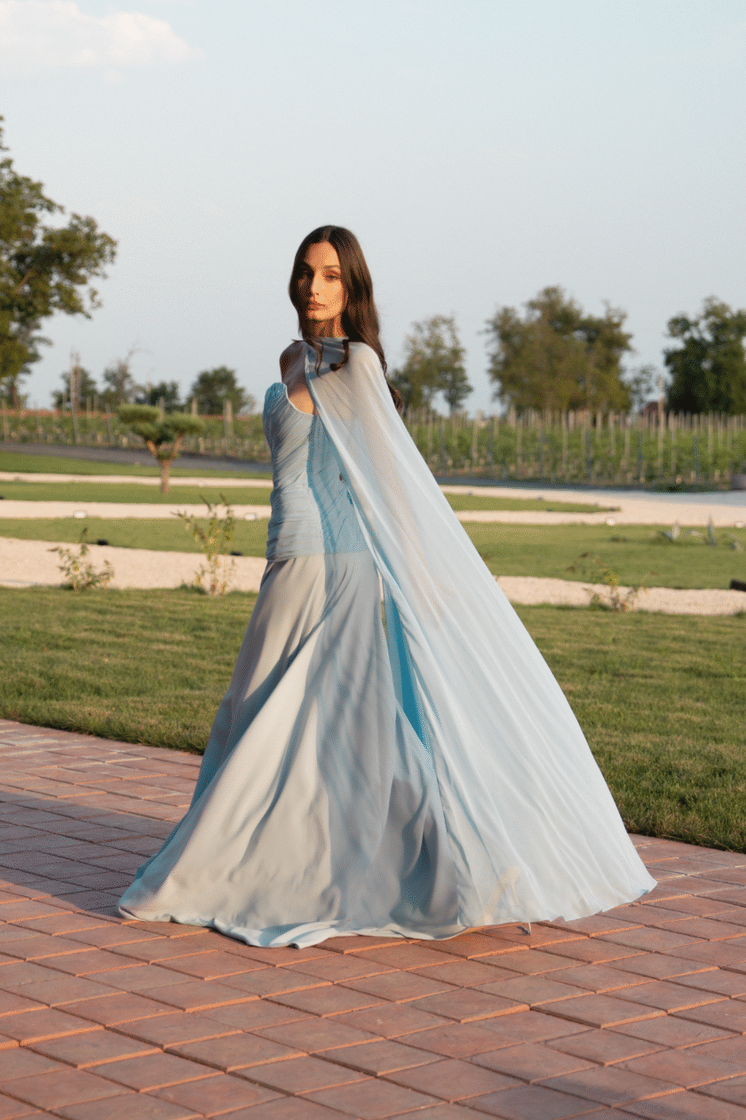 Grace Sky Blue Dress - Image 4