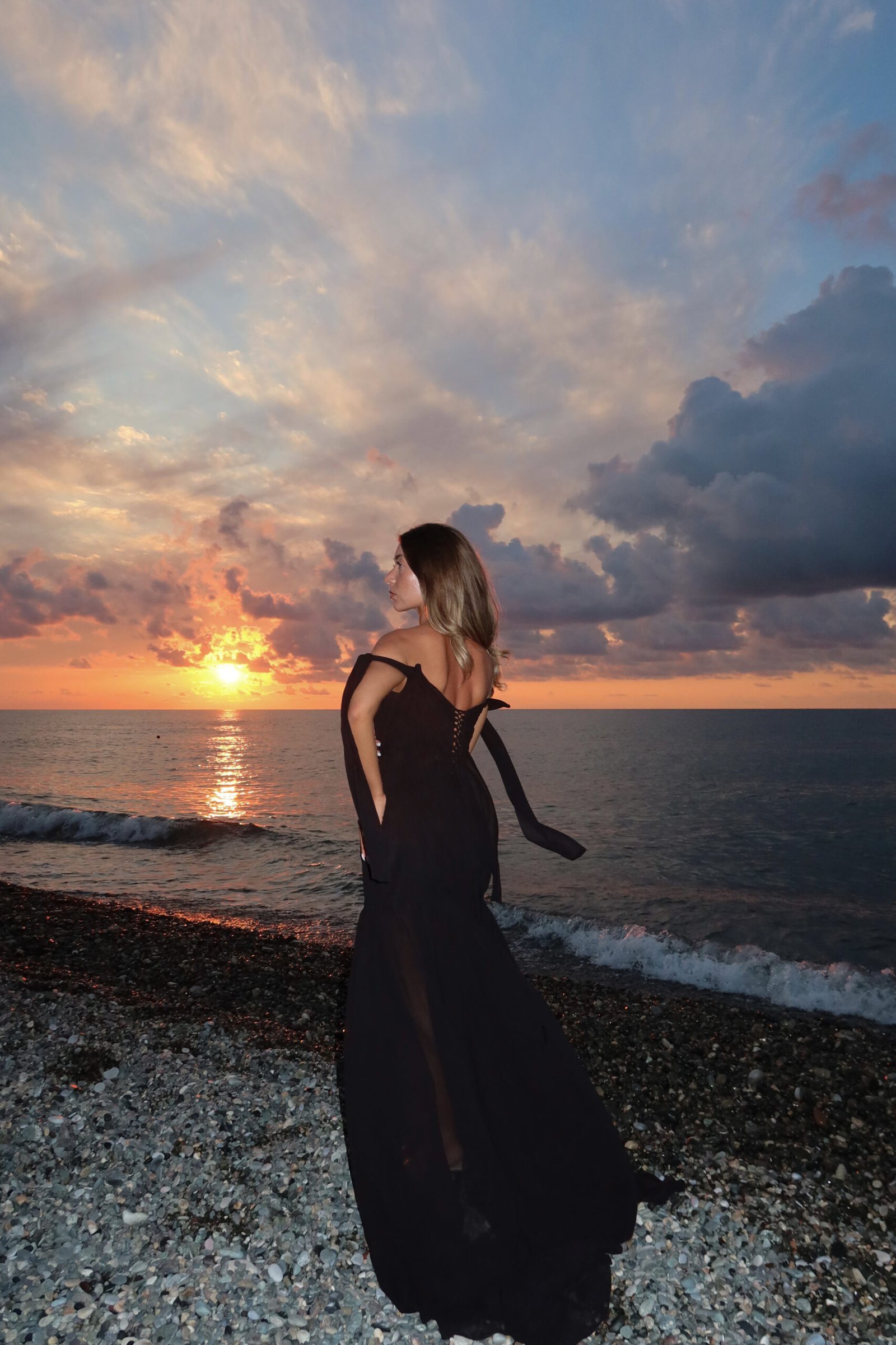 Naia Black Dress - Image 4