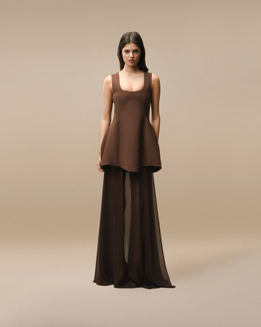 Verona Brown Dress - Image 3