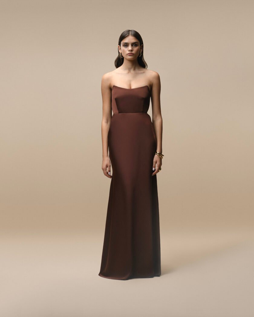 Giselle Brown Dress - Image 4