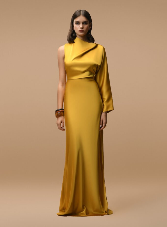Cannes Mustard Gold Dress