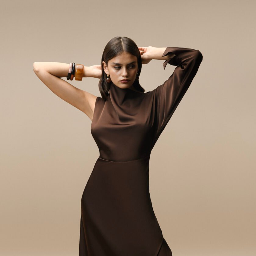 Cannes Choco Brown Dress - Image 4