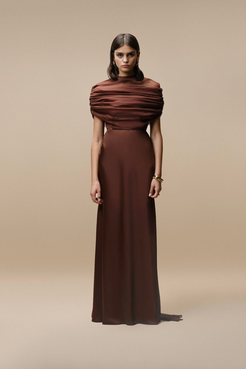 Giselle Brown Dress - Image 3