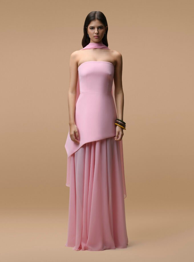 Monaco Soft Pink with Scarf